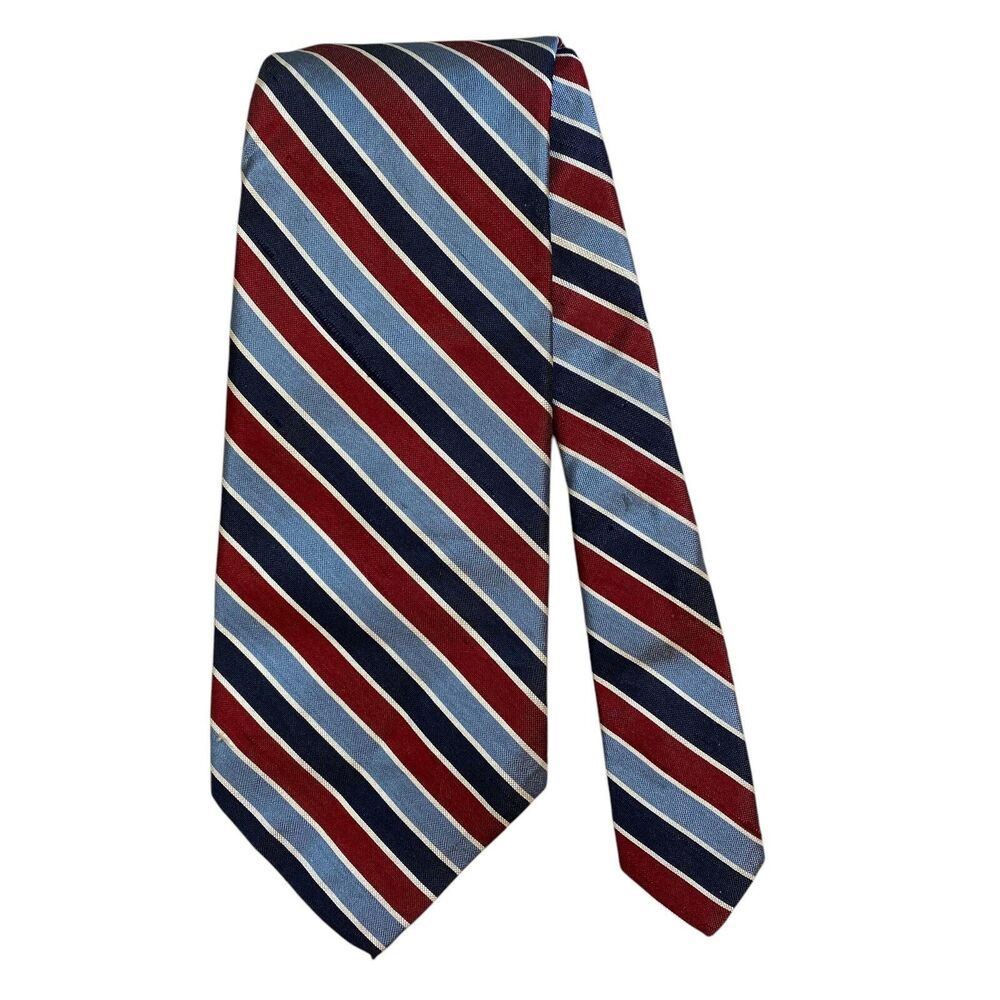 VTG Rooster Ruffler Collection Lord & Taylor Man’s Shop Silk Striped Tie Wide